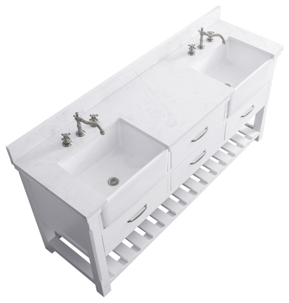 Wesley 72" Bathroom Vanity, White