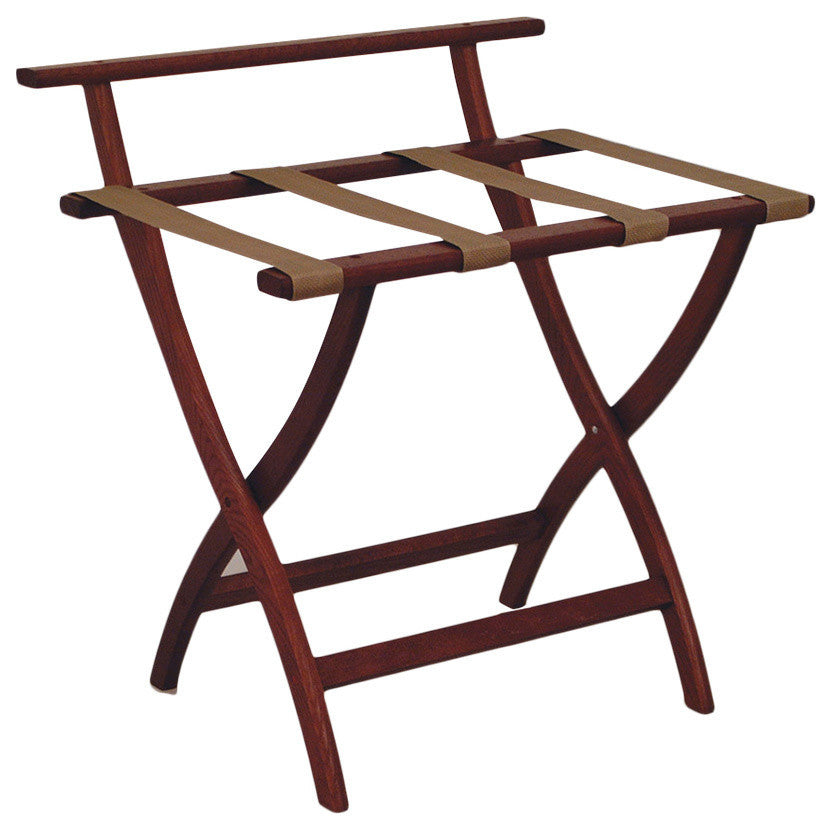 WallSaver Luggage Rack, Mahogany