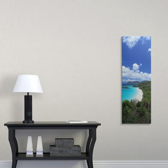 "Trunk Bay St John US Virgin Islands " Canvas Art, 12"x36"x1.25"