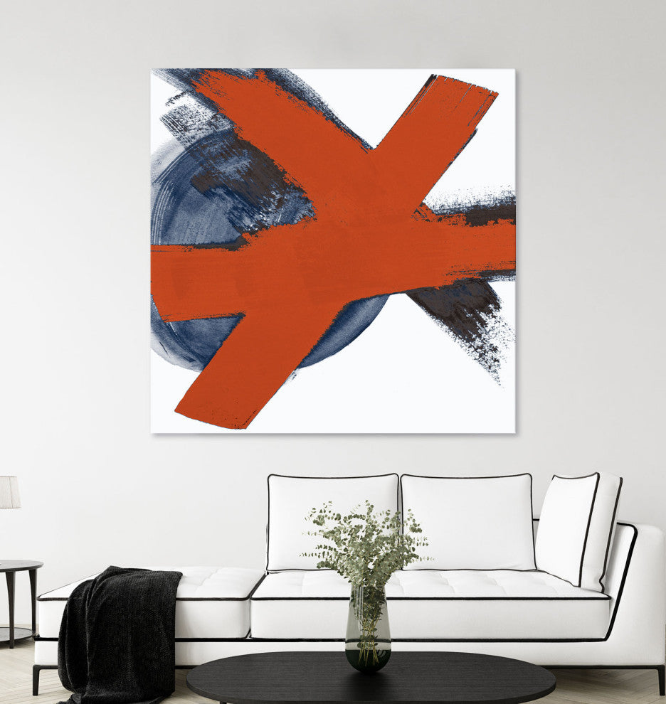 Red Moon Abstract I - 72 x 72 by Patricia Pinto