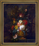 Justus Van I Huysum Flowers Framed Premium Canvas Print, 20"x25"