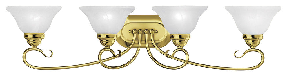 Livex Lighting 4 Light Polished Brass Bath Light - 6104-02