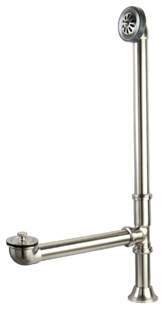 Kingston Brass Brass Claw Foot Tub Drain, Brushed Nickel