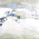 John Twachtman Snow Scene at Utica Premium Canvas Print