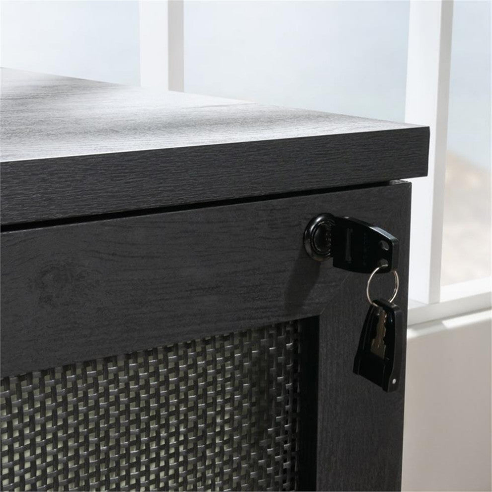 Sauder Tiffin Line 2-Drawer Engineered Wood Lateral File Cabinet in Raven Oak