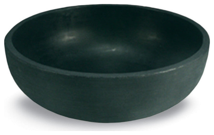 Orinoco Double Walled Indoor/Outdoor Bowl Planter Pot, Caviar Black, 30"