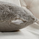 Jacquard Rabbit Faux Fur Pillow Cover 2 Piece Set, Grey, 14" X 26"