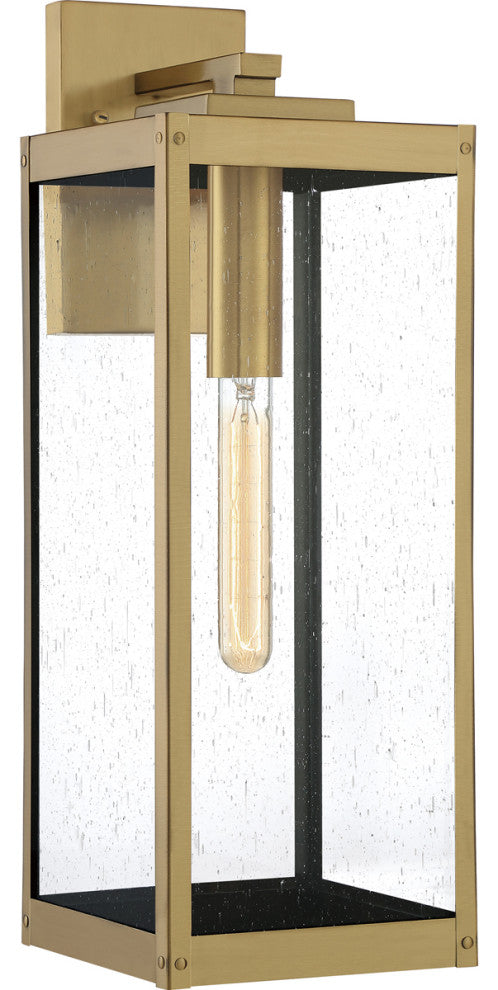 Westover 1-Light Outdoor Lantern, Antique Brass