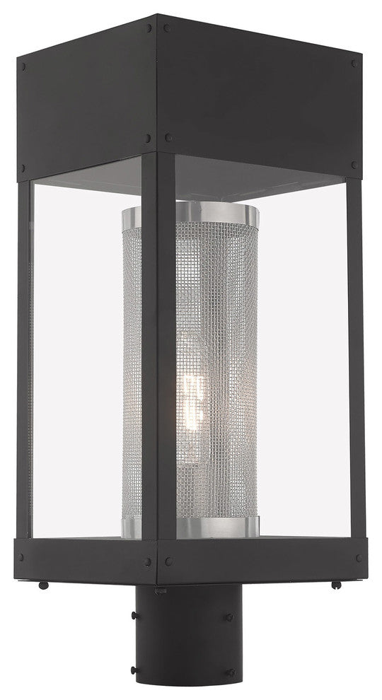 Contemporary Black Outdoor Post Top Lantern
