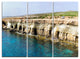 "Sea Caves near Cape Greko Panorama" Metal Wall Art, 3 Panels, 36"x28"