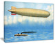 "Airship Illustration" Digital Art Canvas Print, 20"x12"