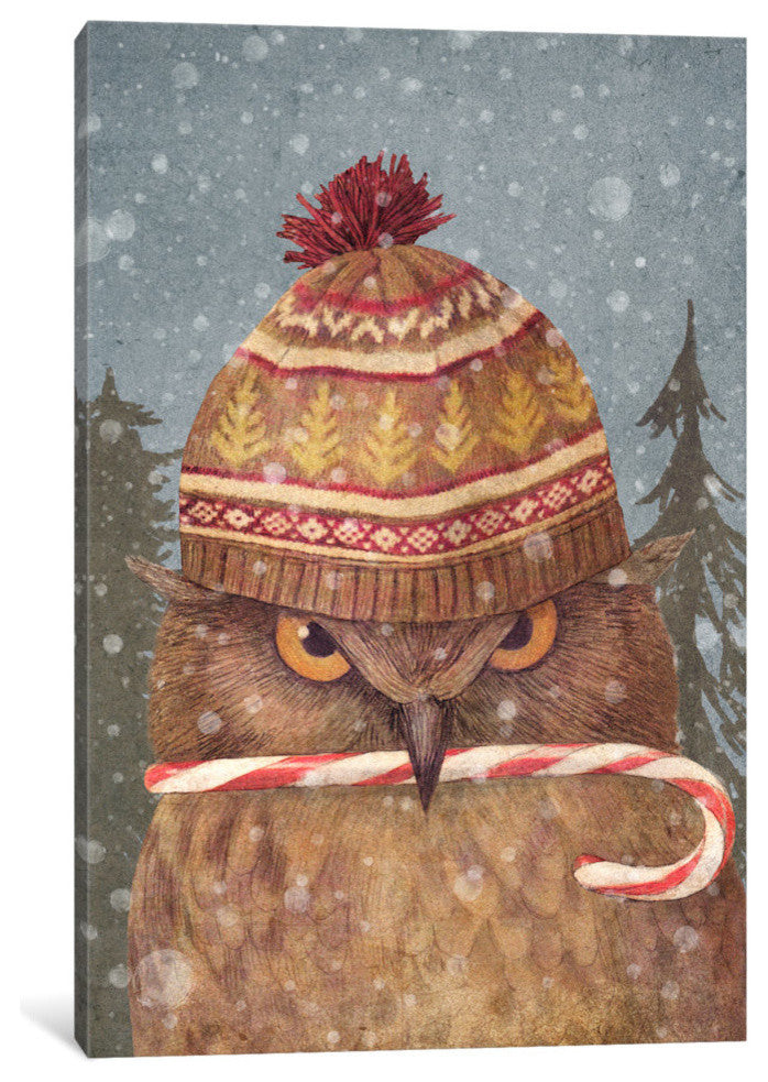 "Christmas Owl Portrait" by Terry Fan, 40x26x1.5