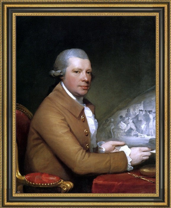 Gilbert Stuart John Hall Framed Premium Canvas Print, 20"x25"