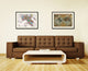North Italy Vintage Map Print On Canvas With Picture Frame 28" X 37"