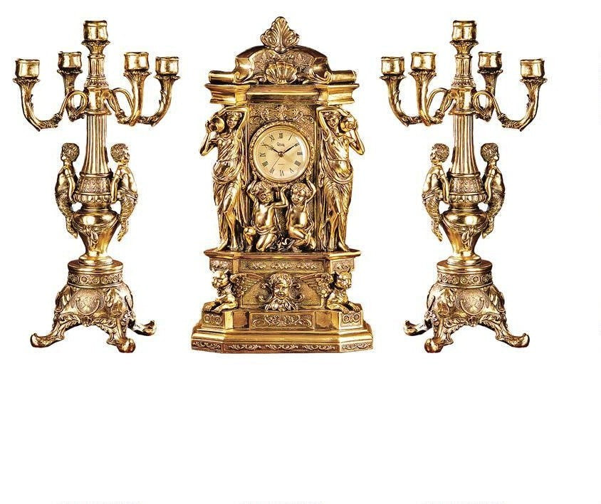 Chateau Chambord Clock & Candelabra Set
