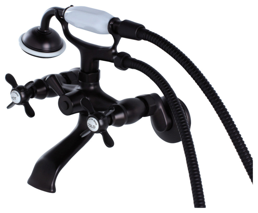 Kingston Brass Clawfoot Tub Faucet With Hand Shower, Oil Rubbed Bronze