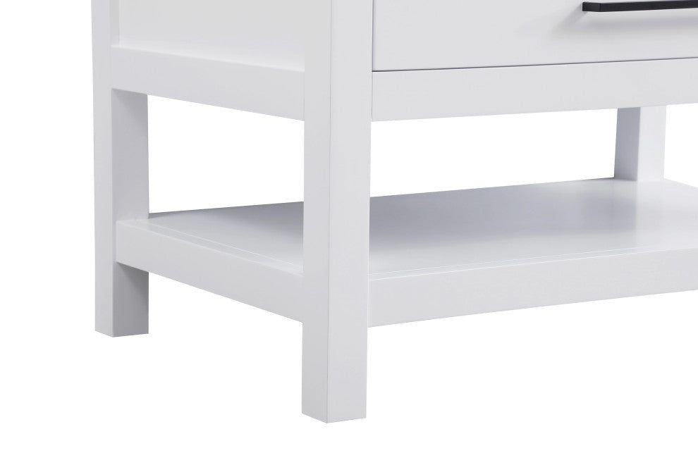 Home Living 30" Single Bathroom Vanity, White With Backsplash