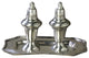 Salt and Pepper Shakers With Tray, Antique Silver