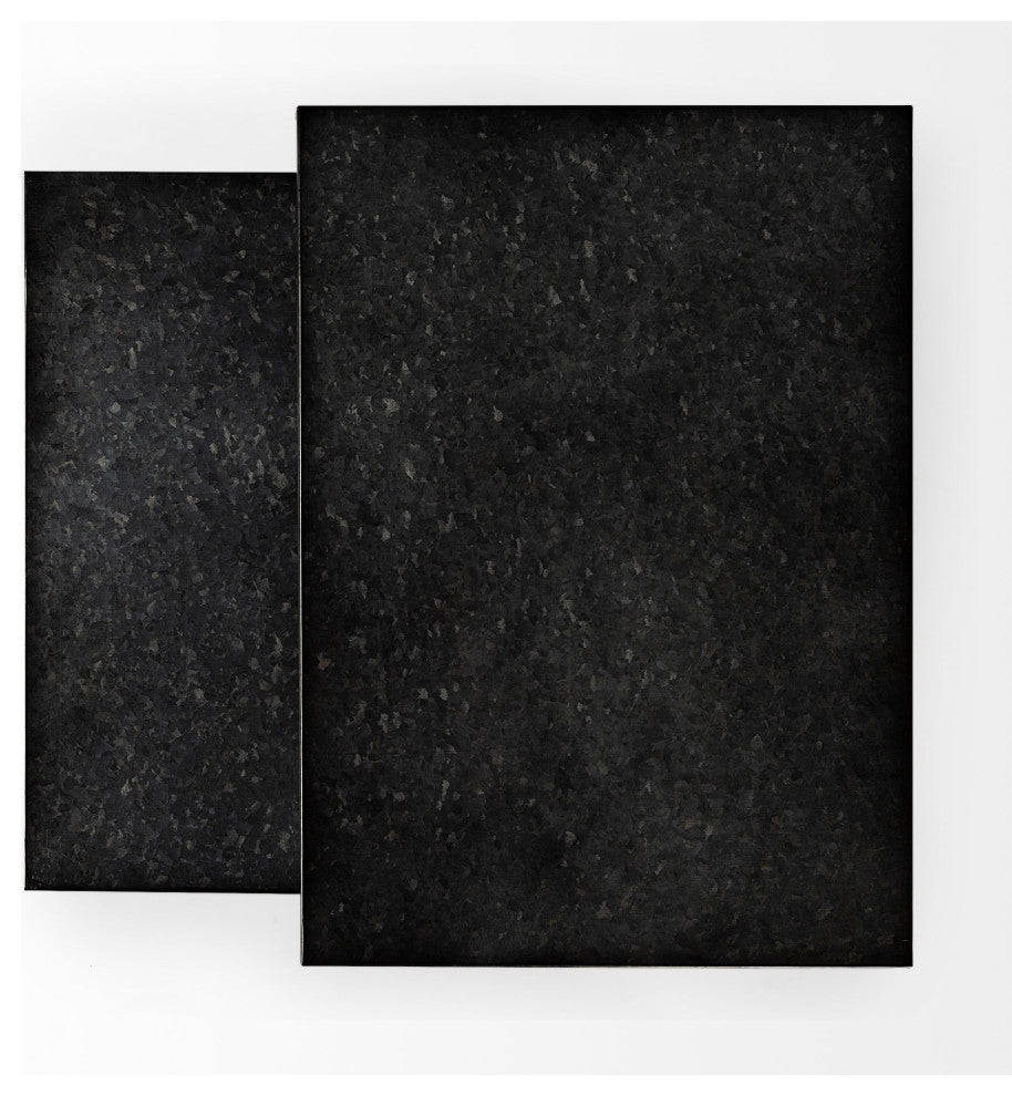 Kasey Black Galvanized Metal Rectangular Nesting Accent Tables