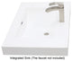 Windbay 24" Freestanding Vanity, Taupe Grey, White Integrated Sink and Countertop