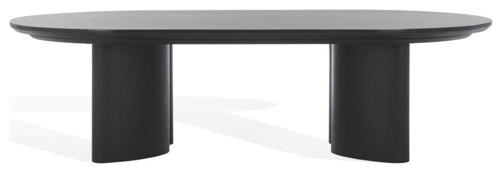 Safavieh Couture Barnard Oval Wood Coffee Table, Black