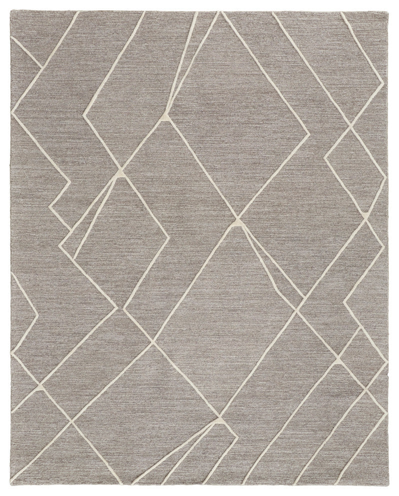 Euclid T8004 Transitional/Industrial/Farmhouse Area Rug, 9'6"x13'6"