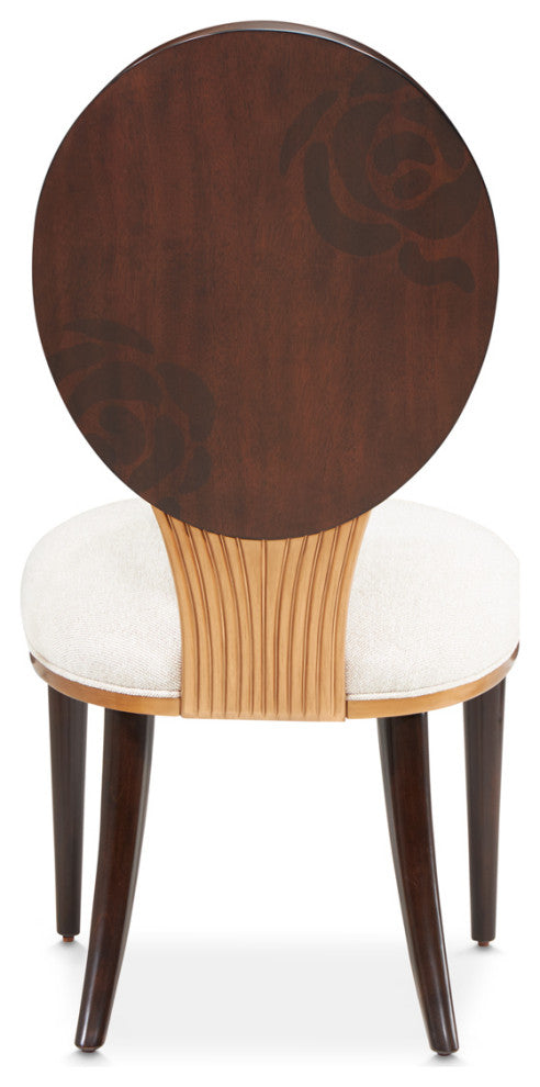 Camellia Field Dining Side Chair, Set of 2, Linen/Warm Pecan