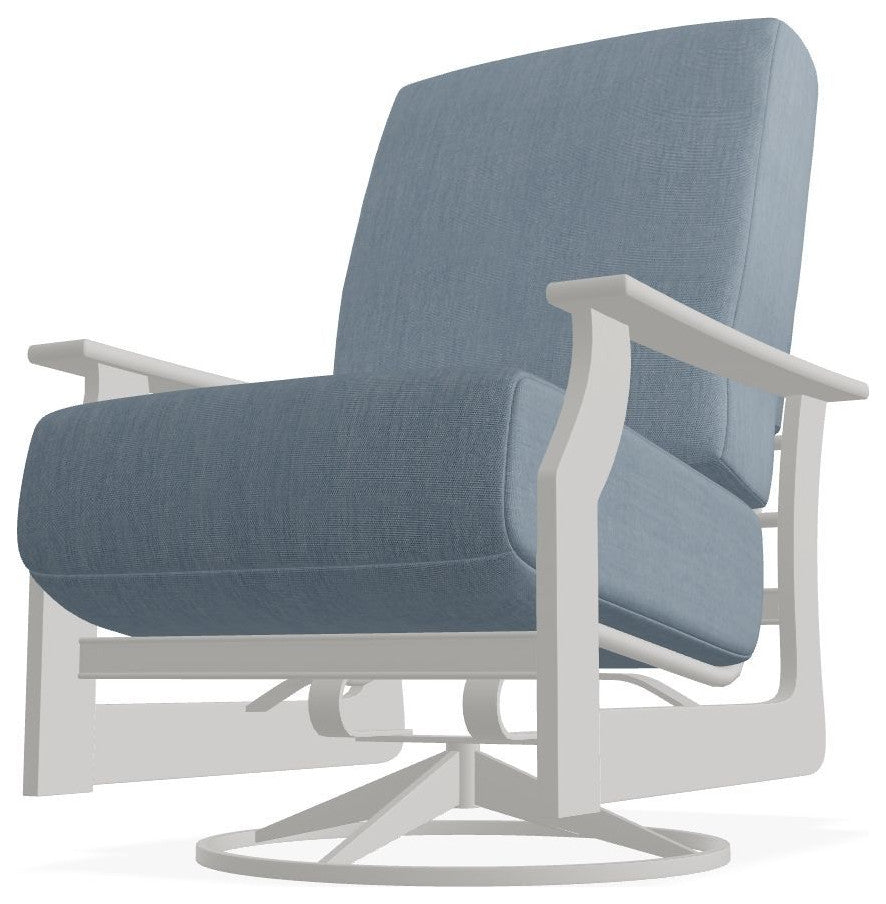 St. Catherine Deep Seat Outdoor Swivel Rocker, Canvas Haze/Snow
