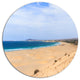 Sea And Clouds In Blue Sky, Seashore Disc Metal Wall Art, 11"