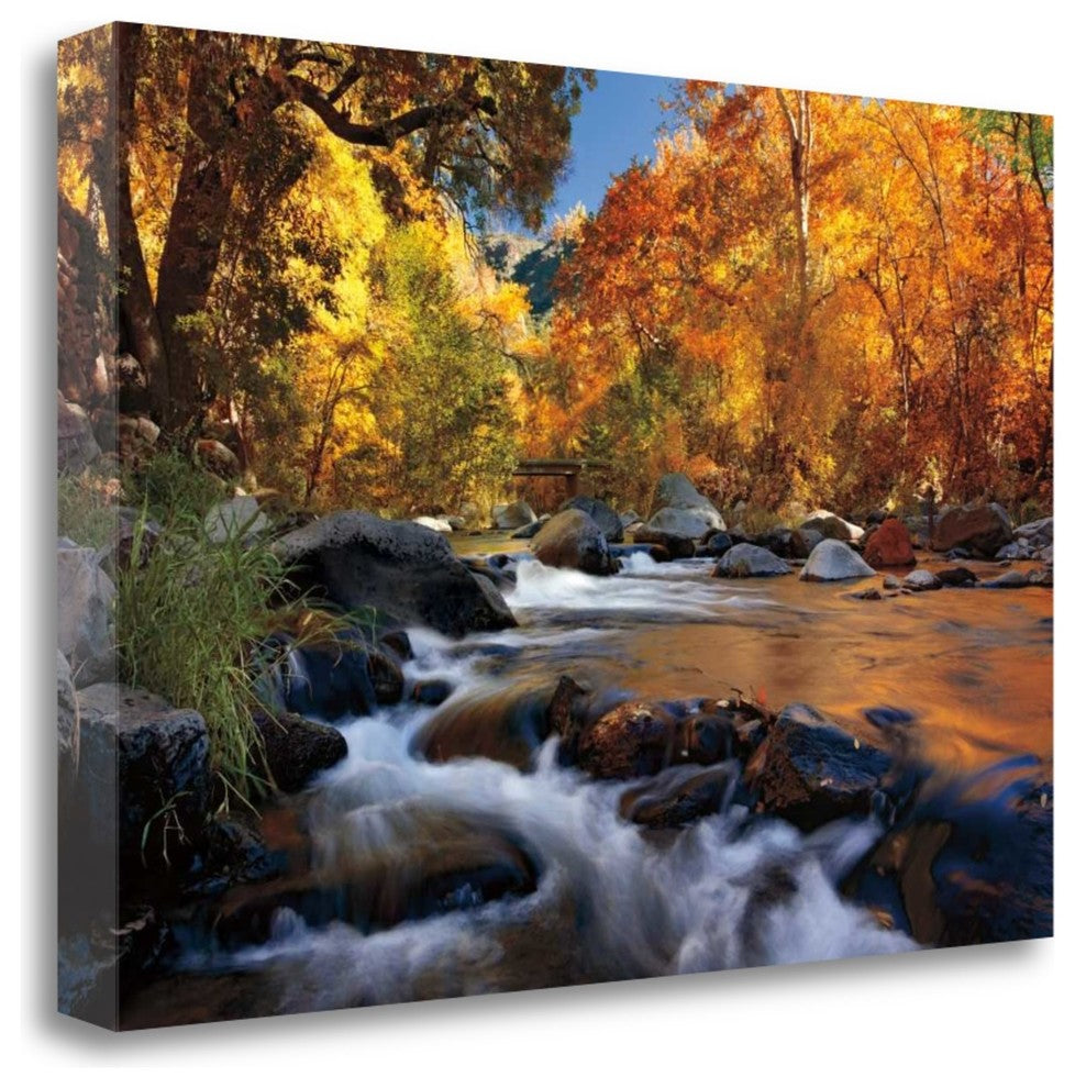 "River Of Gold" By Mike Jones,Ready to Hang Giclee Print on Gallery Wrap Canvas