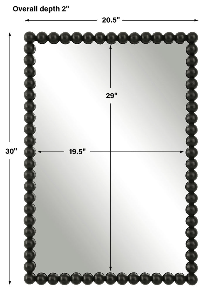 Uttermost Serna Black Vanity Mirror