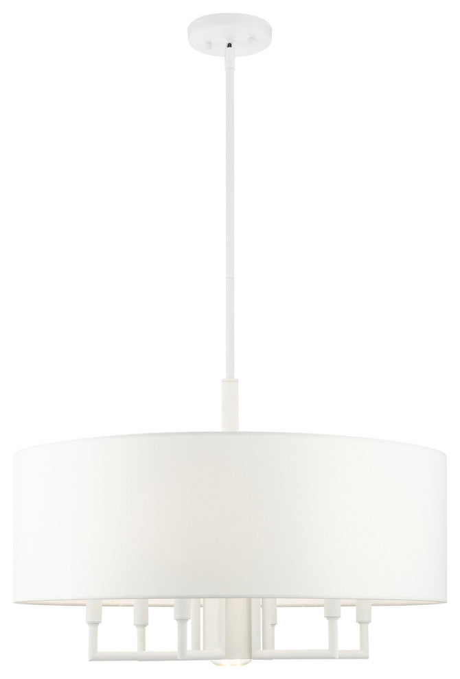 White Timeless, Transitional, Versatile, Pendant Chandelier