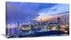 "Hong Kong City Sunset Panorama" Cityscape Artwork Canvas, 40"x20"