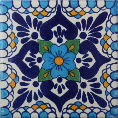 6x6 4 pcs Montijo Talavera Mexican Tile
