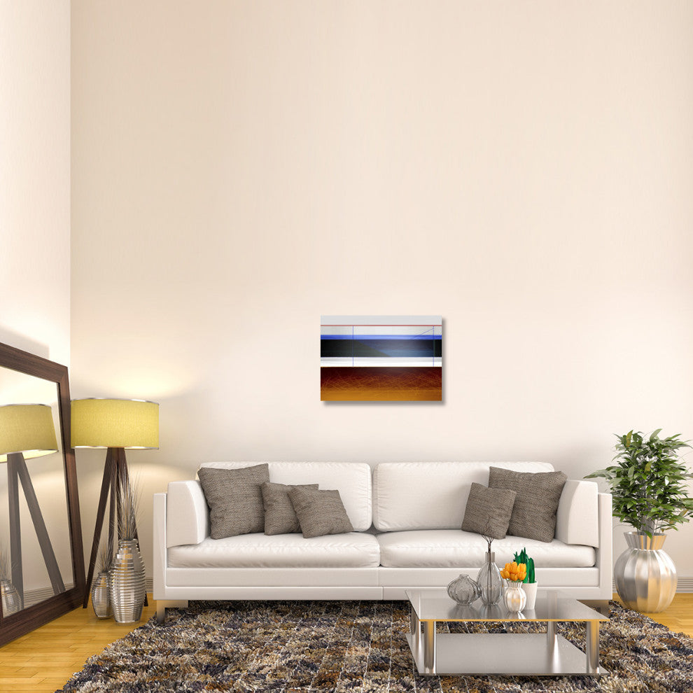 "Abstract Blue And Bright Brown" Fine Art Print