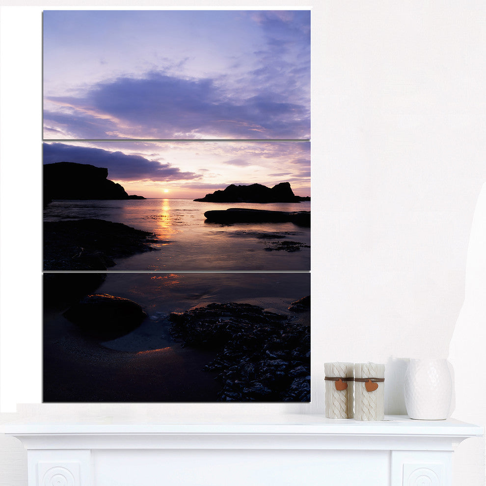 "White park Bay" Beach and Shore Photo Metal Wall Art, 3 Panels, 28"x36"