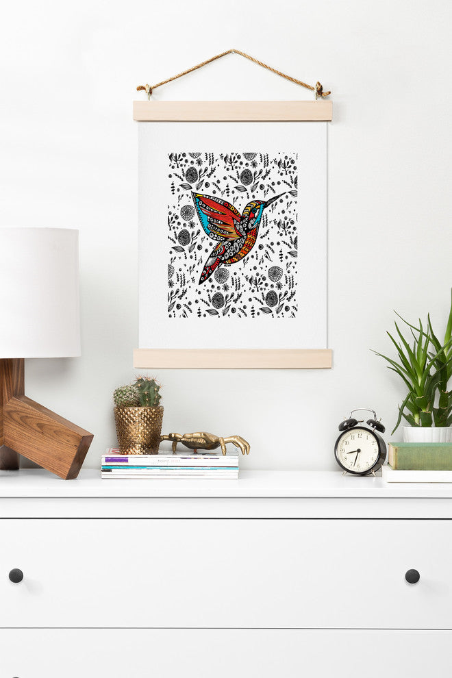 Deny Designs Julia Da Rocha Humming Bird In Paradise Art Print