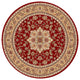 Cambridge 7326 Red, Beige Kashan Medallion, 7'7" Round