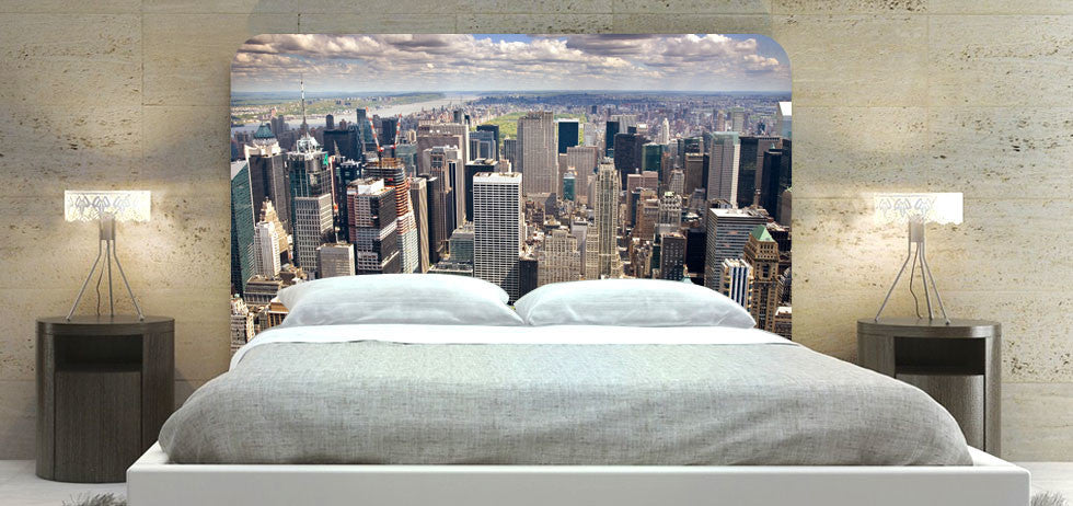 "Aerial Of Manhattan" Headboard