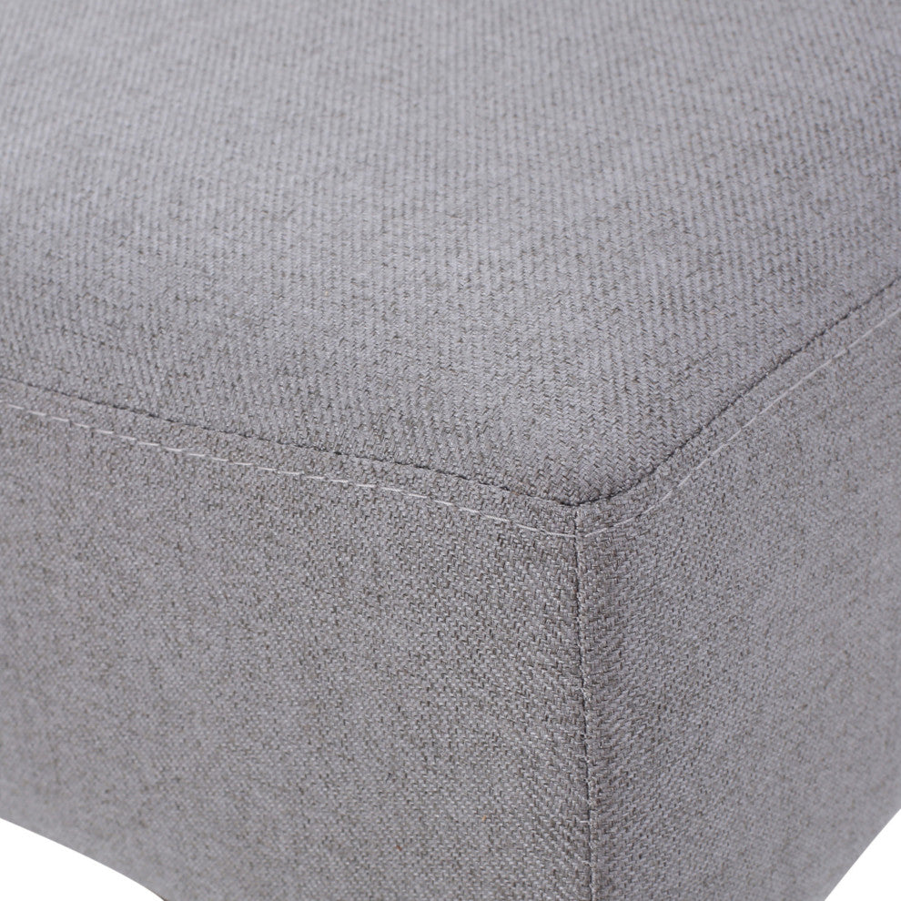 GDF Studio Ester Modern Fabric Barstool, Set of 2, Light Gray