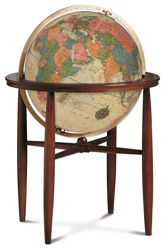 Finley Globe 20" Antique Illuminated