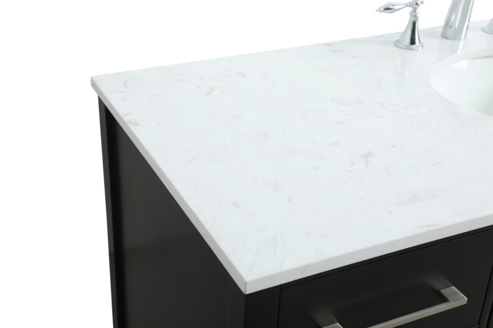 Isabel 54" SIngle Bathroom Vanity, Black