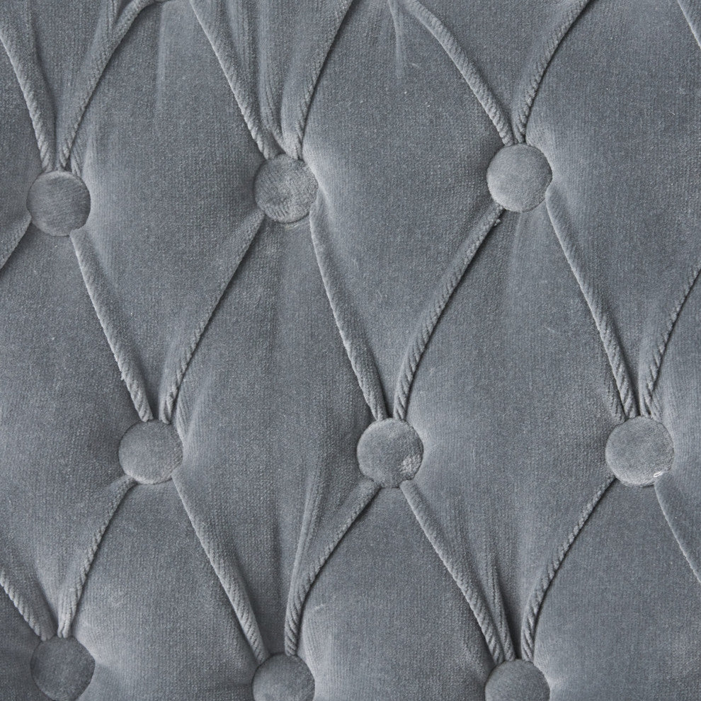 GDF Studio Violetta French Design Dining Chair, Set of 2, Gray