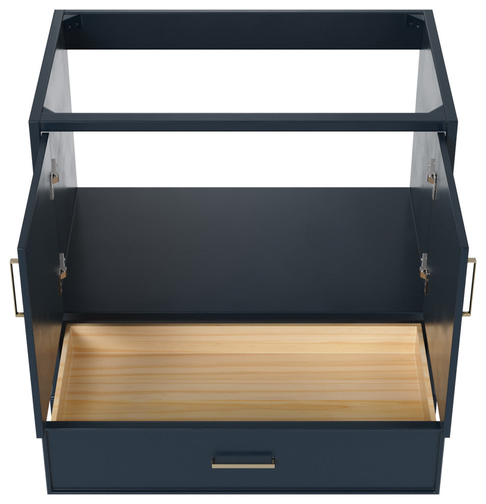 Ariel Stafford 36" Single Sink Bathroom Vanity Base, Midnight Blue