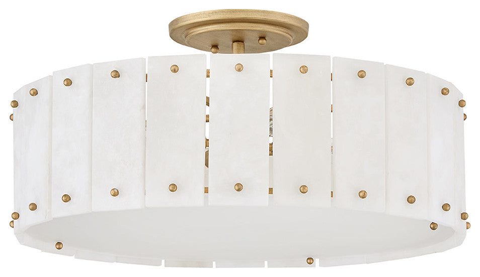 Fredrick Ramond Simone Medium Semi-Flush Mount, Burnished Gold