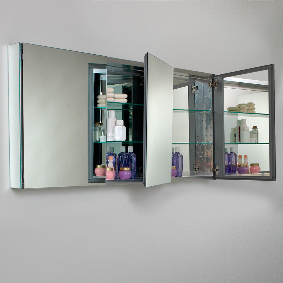 Fresca 60" Wide Bathroom Medicine Cabinet With Mirrors