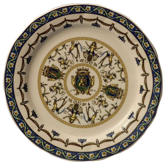 Marquart Porcelain Decorative 10" Dinner Plate, Cream
