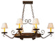 56L Handforged Oval 8 LT W/Downlights Chandelier