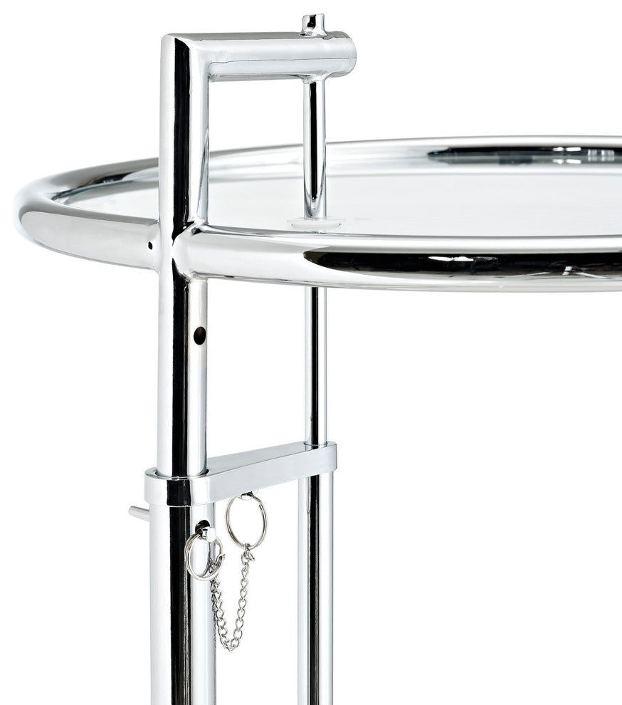 Eileen Gray Chrome Side Table, Silver