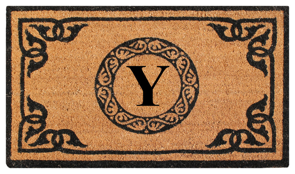 A1HC First Impression Geneva Monogrammed Entry Doormat 24"x39", Y